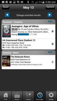 Movie Night Out android App screenshot 0